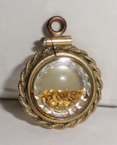 Hanger gouden nuggets 14 karaat, Overige voorstellingen, Verzenden, Zo goed als nieuw, Goud