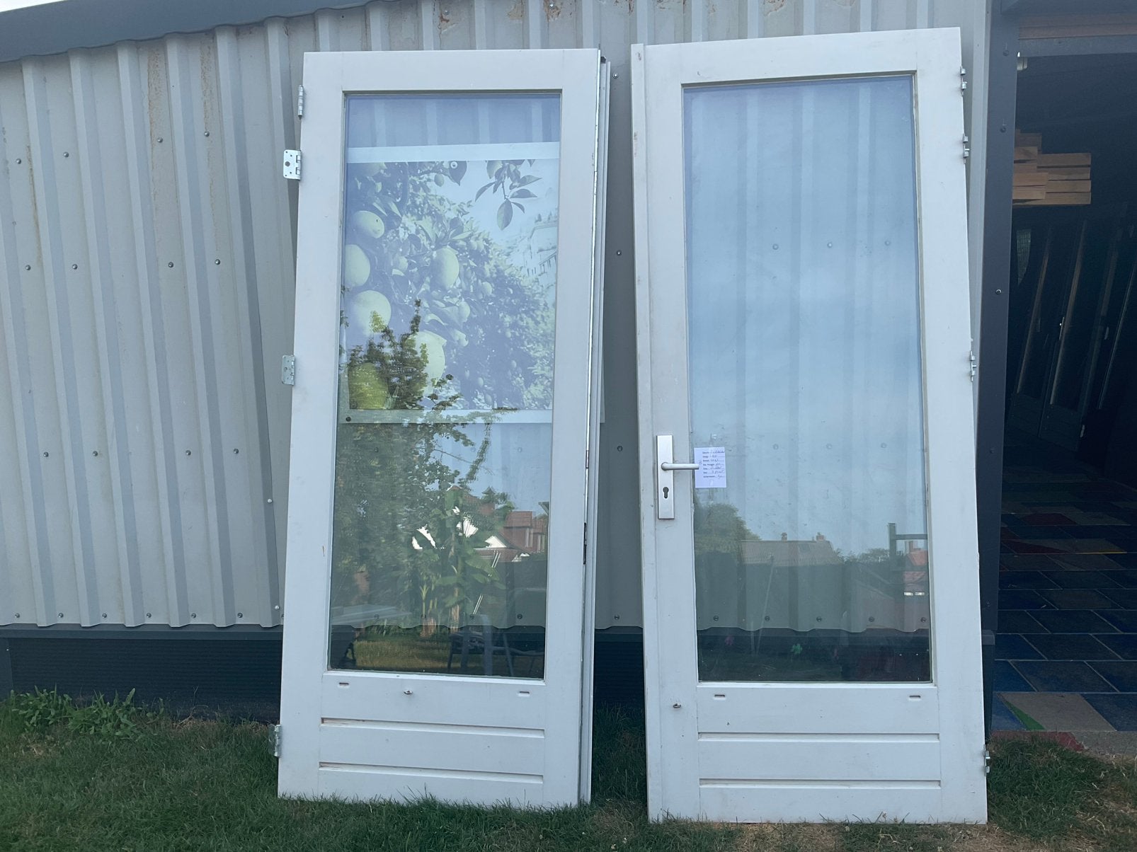 Te koop dubbele tuindeuren, Ophalen, Zo goed als nieuw