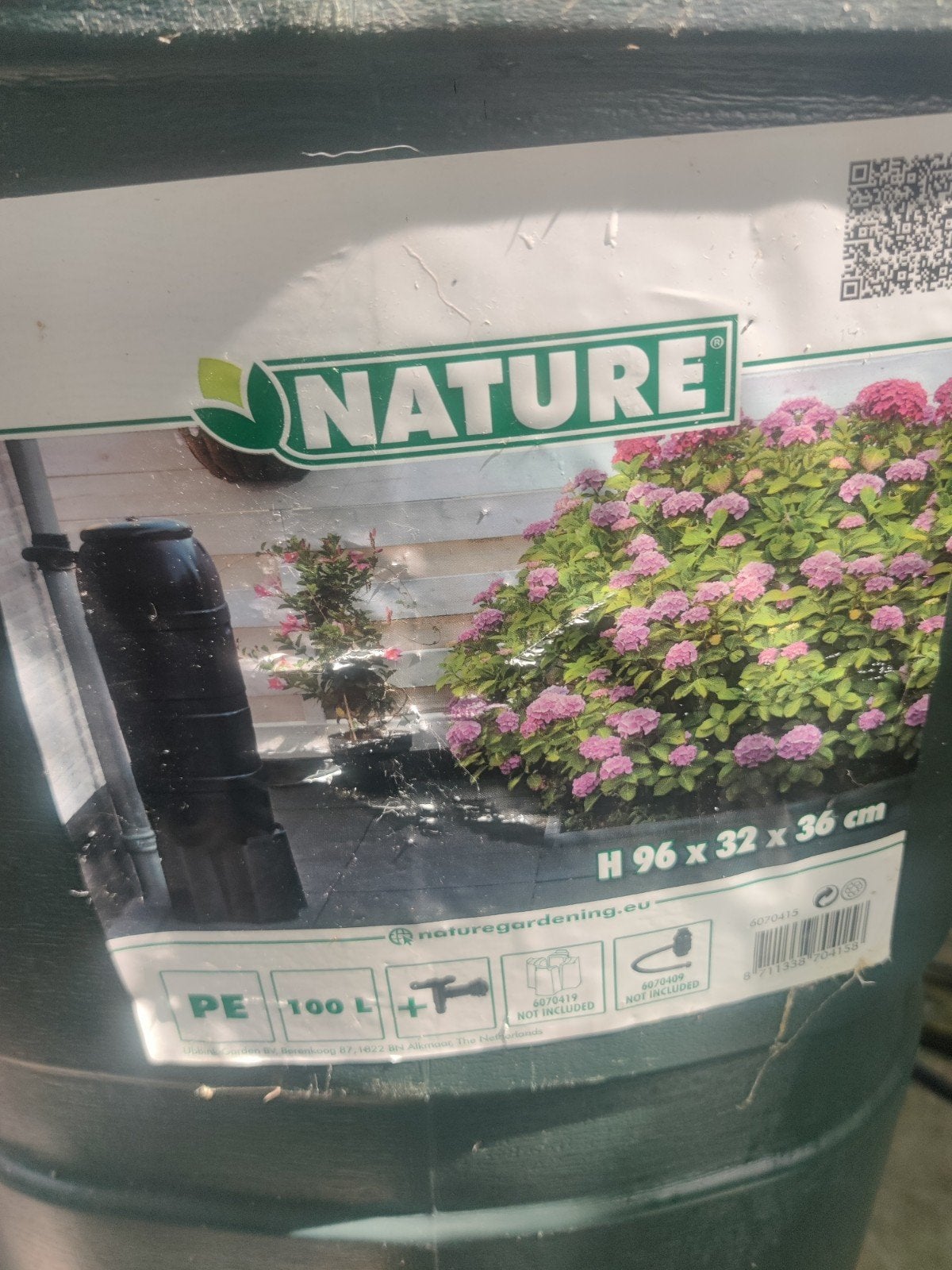 Nature Regenton 100L - Groen, 75 tot 150 liter, Ophalen, Zo goed als nieuw, Kunststof
