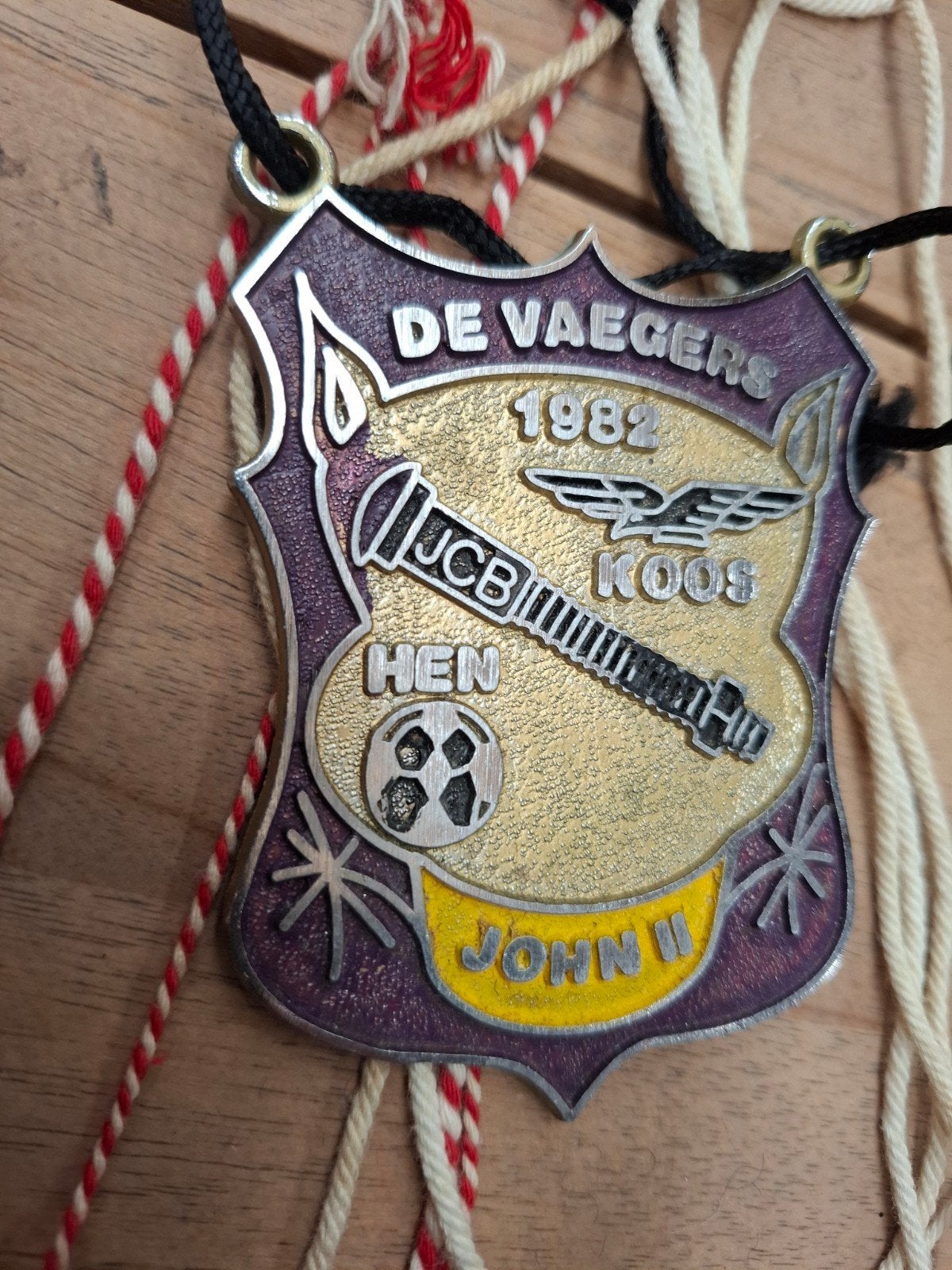 Vintage De Vaegers 1982 Medaille - Carnaval/Voetbal, Verzamelen, Ophalen of Verzenden