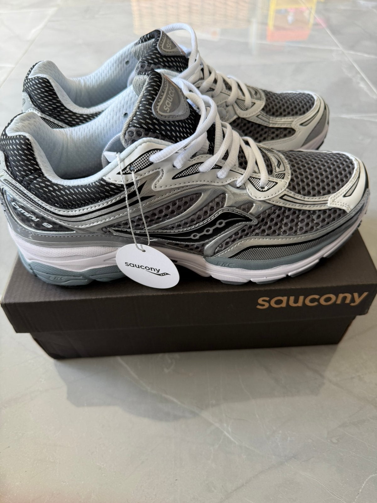 Saucony Progrid Omni 9 Grey/Silver, Kleding | Heren, Verzenden, Nieuw, Overige kleuren