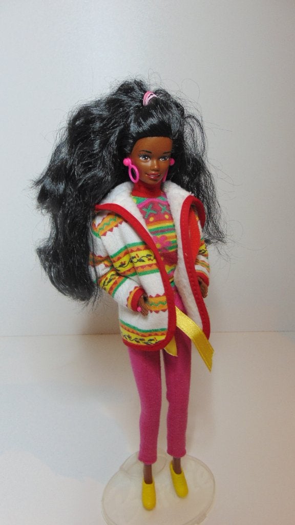 Vintage Mattel Barbie pop Christie United Colors#9407, Verzamelen, Poppen, Ophalen of Verzenden, Gebruikt, Pop