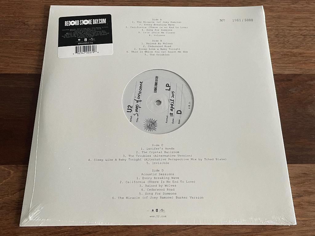 Vinyl 2LP U2 Songs Of Innocence NUMBERED RSD 2015 NIEUW, 2010 - 2019, Limited edition, Ophalen of Verzenden, 12 inch