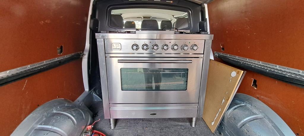 Boretti gasfornuis met fry-top en diverse assousiares, Ophalen, Gebruikt, 60 cm of meer, Gas