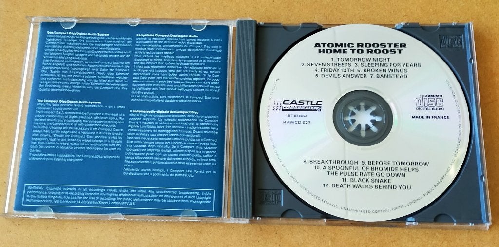 Atomic Rooster - Home To Roost CD 1986, Ophalen of Verzenden, Zo goed als nieuw, Progressive Rock