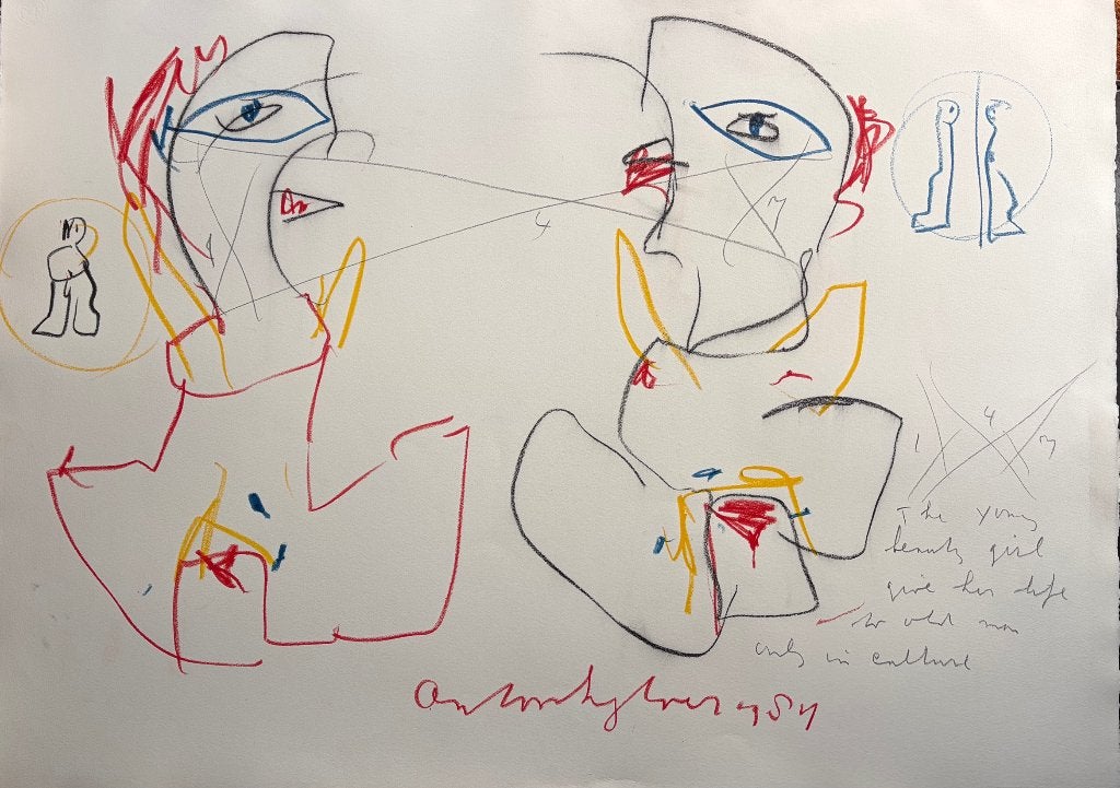 Anton Heyboer, Antiek en Kunst, Ophalen of Verzenden, Papier/karton