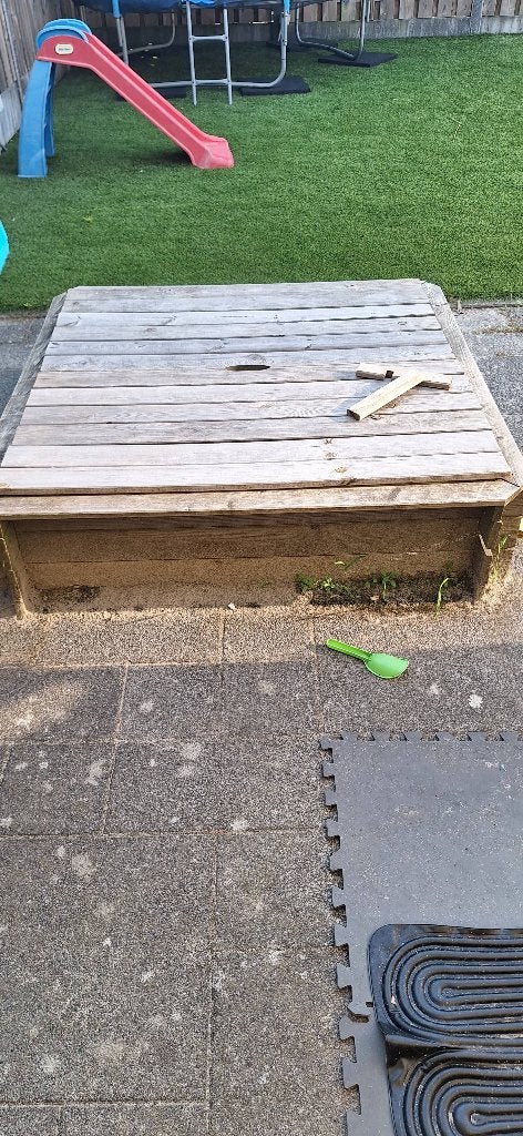 Zandbak met zand, Ophalen, Gebruikt
