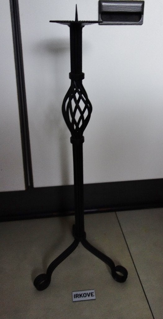 SMEEDIJZEREN KANDELAAR * Mooi Model Vintage *, Huis en Inrichting, Woonaccessoires | Kandelaars en Kaarsen, Verzenden, 65 cm, Zwart