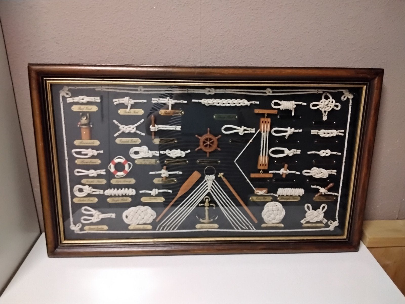 Ingelijste Maritieme Knopen Collectie, Ophalen, Gebruikt
