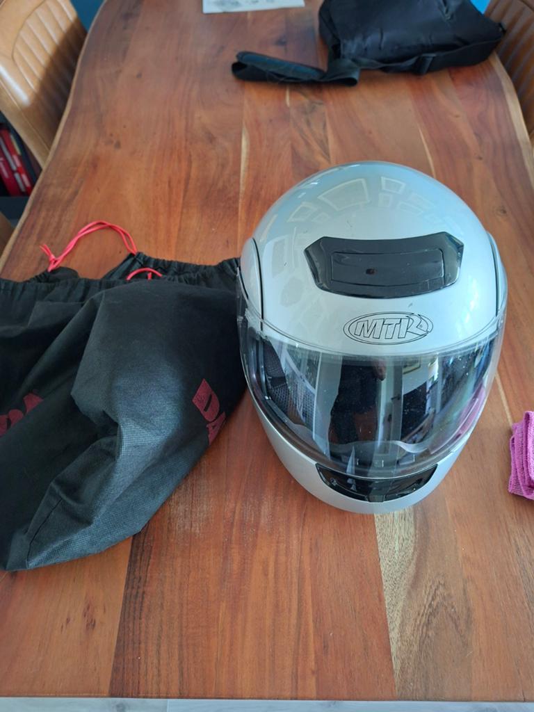 MTR Integraalhelm - zilverkleurig maat XS, Overige merken, XS, Dames, Ophalen of Verzenden