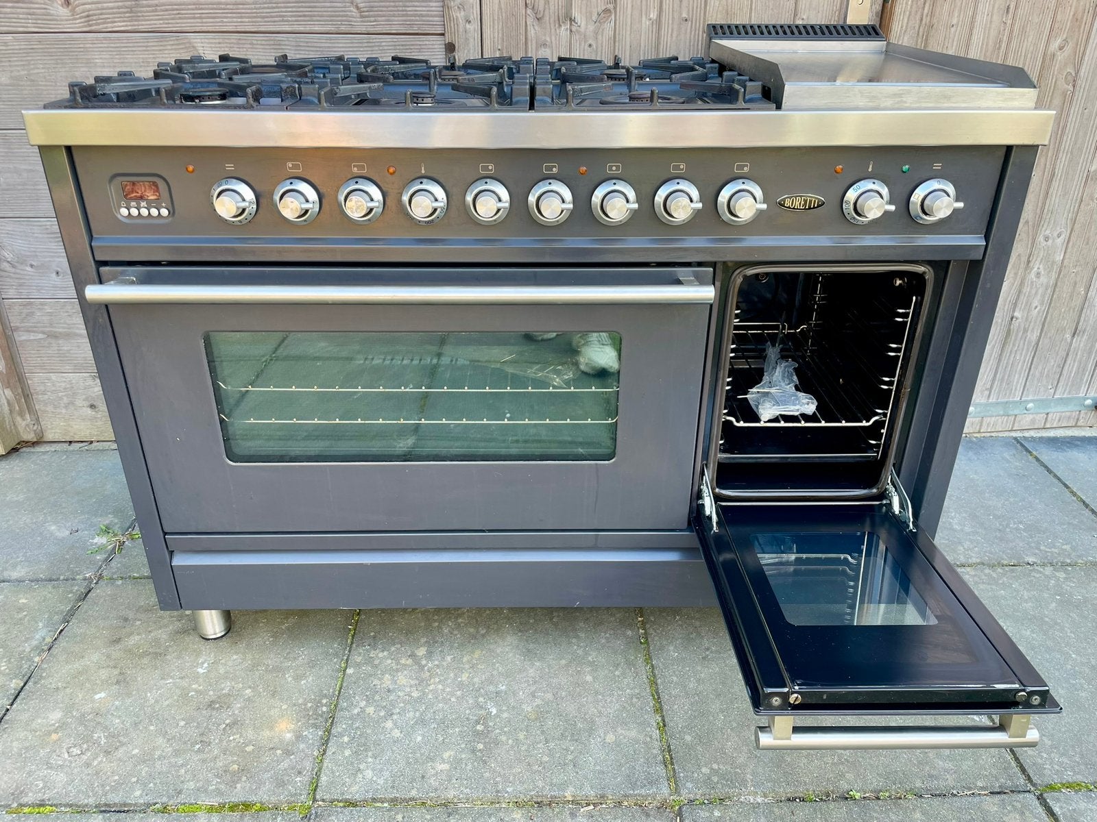 Uniek 120cm Boretti fornuis - gas- en elektrische oven!, Witgoed en Apparatuur, Kookplaten, Zo goed als nieuw, Inbouw, Inductie