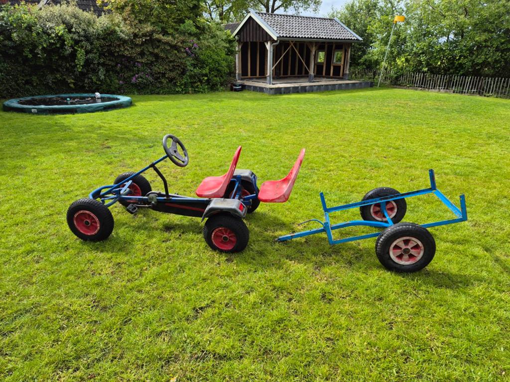 Berg skelter met aanhanger - opknapper, Kinderen en Baby's, Speelgoed | Buiten | Skelters, Ophalen, Gebruikt, Berg, Duozit