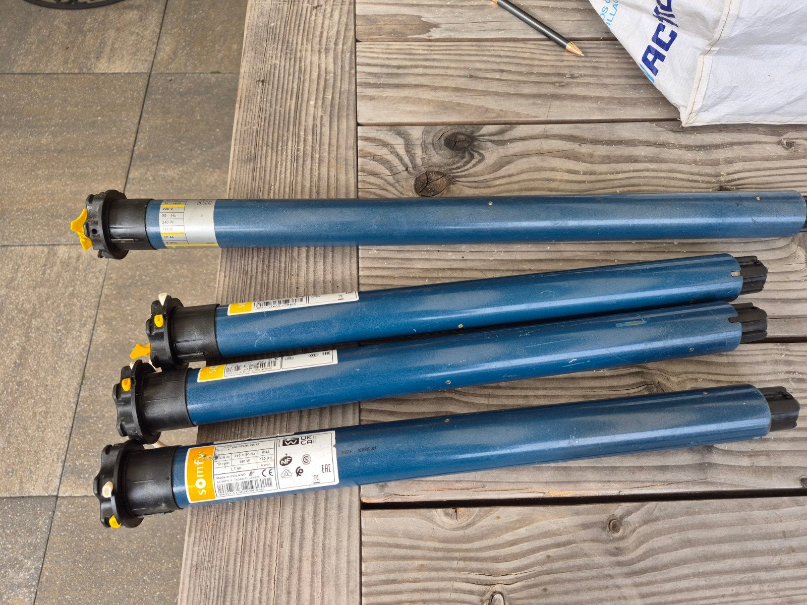 Somfy rolluikmotoren - Diverse modellen beschikbaar, Doe-het-zelf en Verbouw, Rolluiken, Gebruikt, Overige kleuren, 200 cm of meer