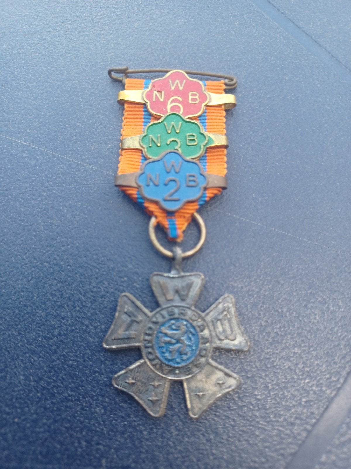 Medaille avondvierdaagse NWB met cijfergesp 2, 3 en 6, Ophalen of Verzenden, Overige materialen, Nederland