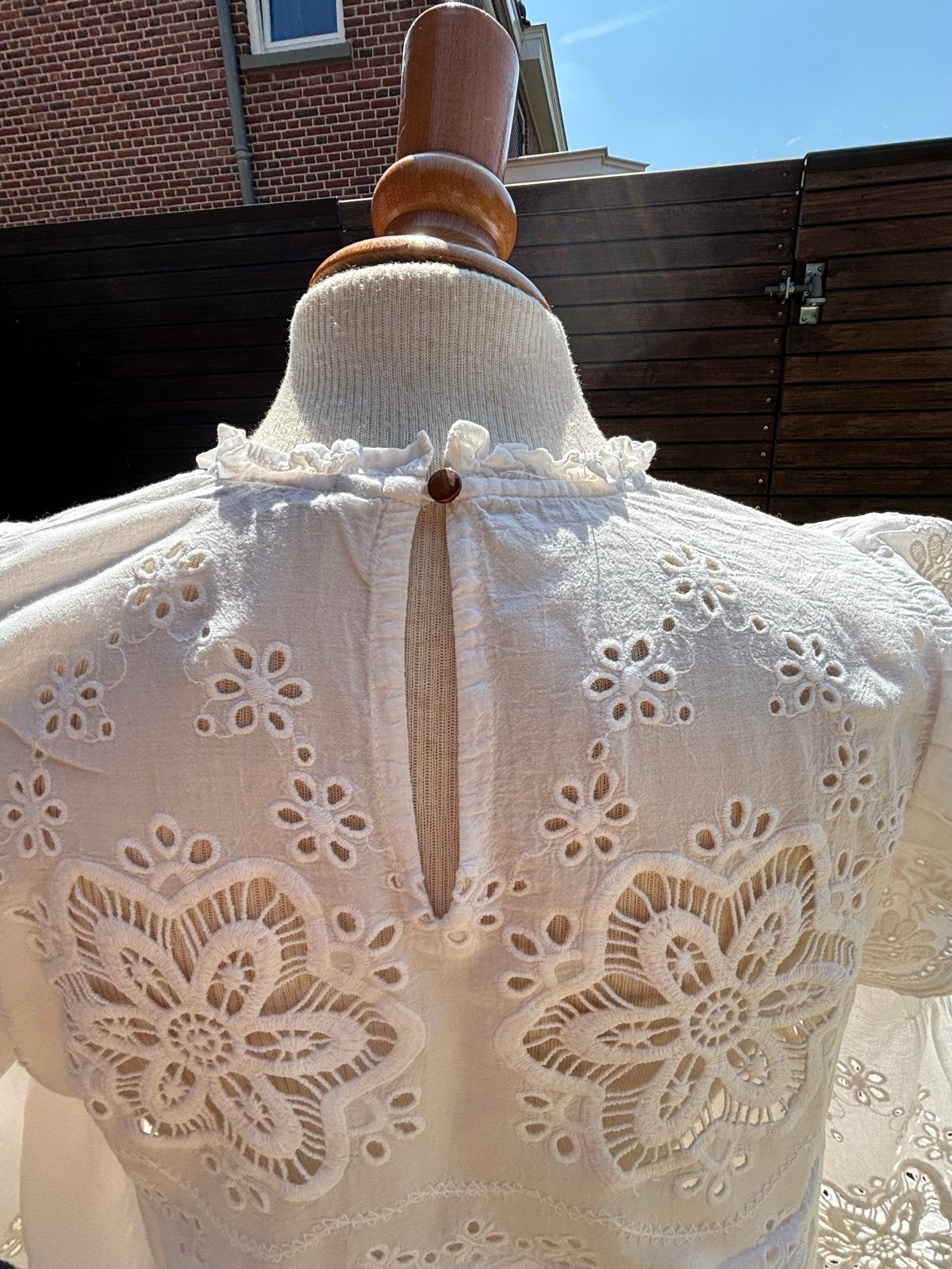 Summum Boho Blouse met Broderie - Maat 36 (S), Ophalen of Verzenden, Zo goed als nieuw, Maat 36 (S), Wit
