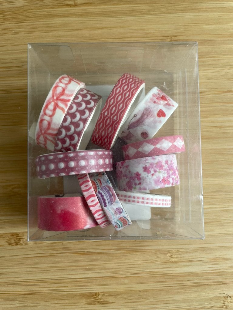 Washi tape roze thema 11 stuks, Verzenden, Nieuw