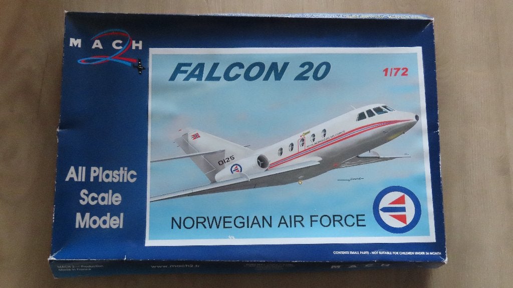 Dassault Falcon 20 Norwegian Airforce Mach2 1/72, Overige merken, 1:72 tot 1:144, Nieuw, Ophalen of Verzenden