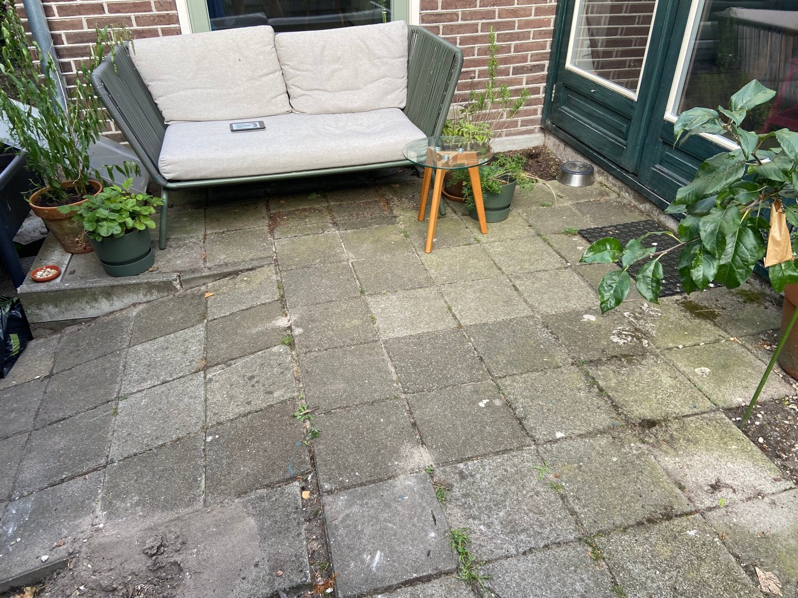 Ca 20m2 stoeptegels, Ophalen, Gebruikt, Beton, Terrastegels