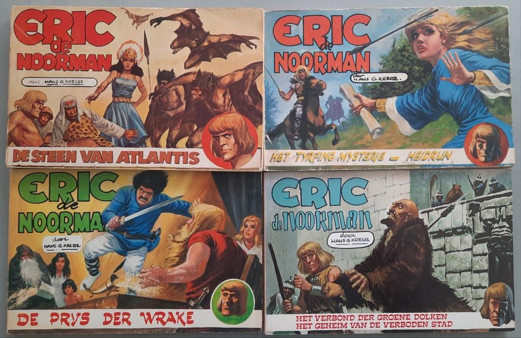 Eric de Noorman, vier delen. Ook los te koop., Boeken, Stripboeken, Gelezen, Meerdere stripboeken, Ophalen of Verzenden