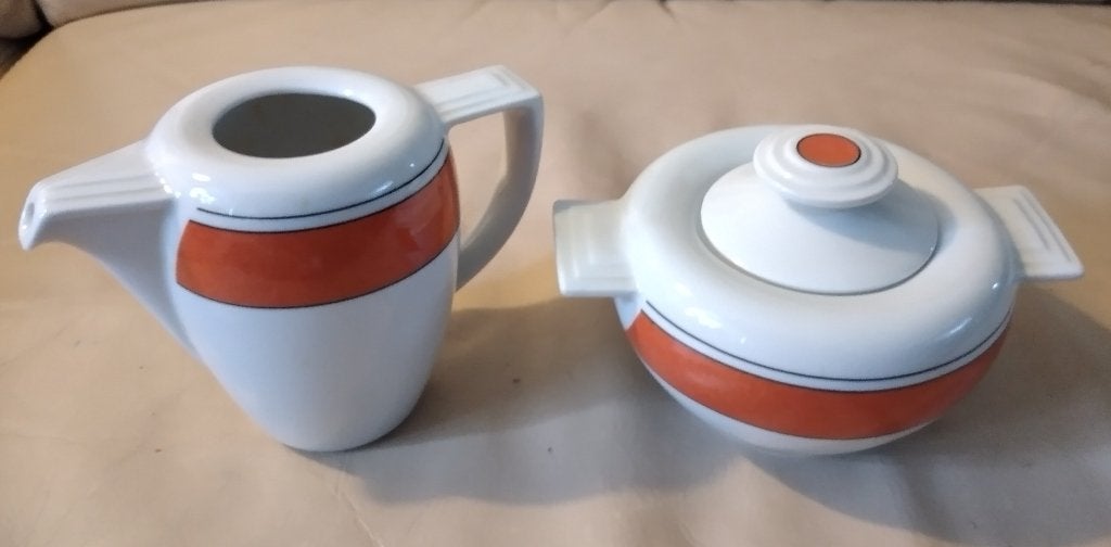 Vintage suikerpot en melkkan, Ophalen of Verzenden