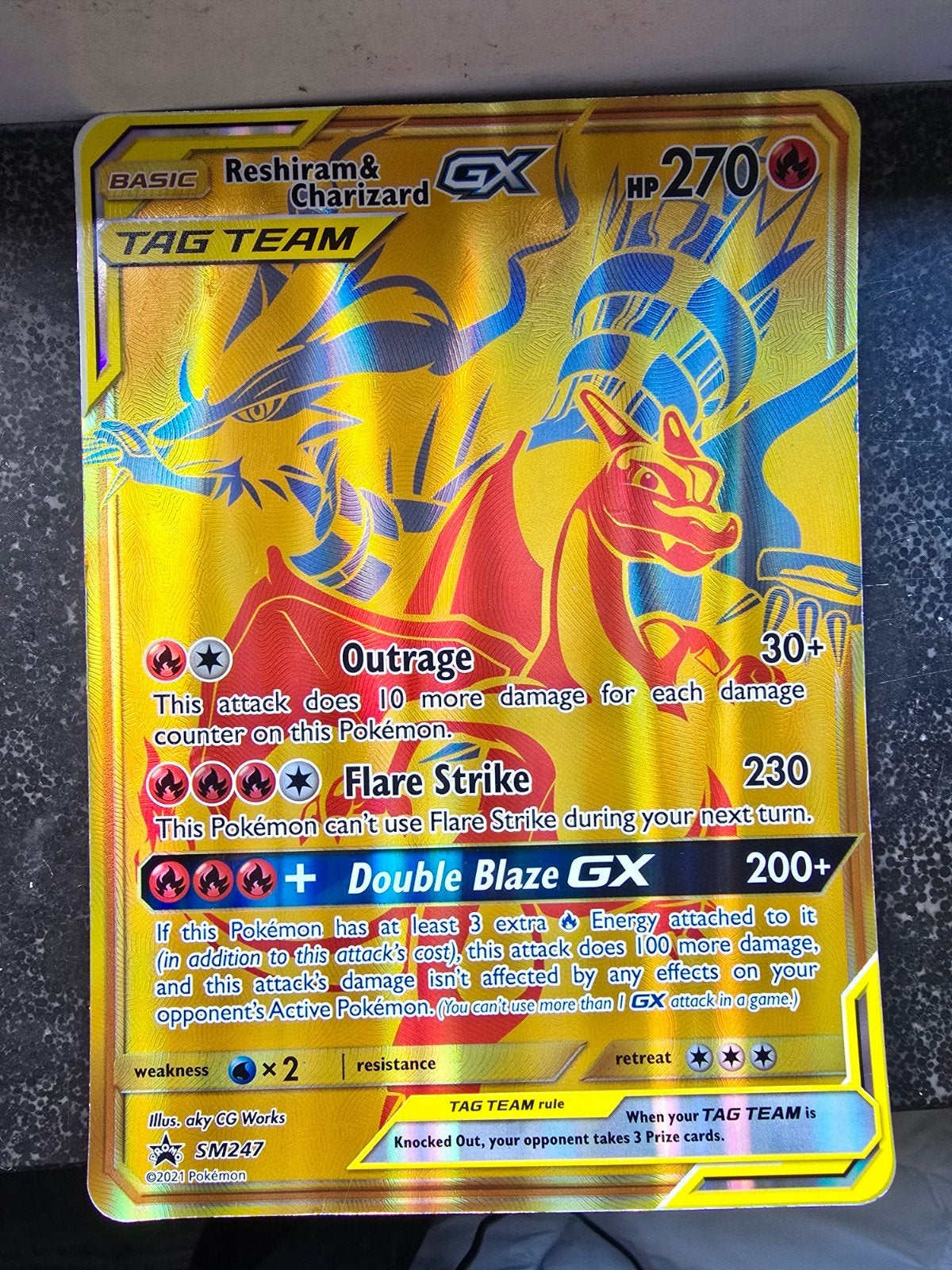Reshiram & Charizard giant card, Ophalen of Verzenden