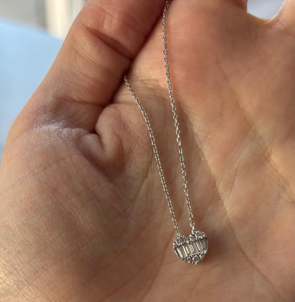 Diamond Point witgouden collier, 0.27 ct diamant, Gallery, Sieraden, Tassen en Uiterlijk, Ophalen of Verzenden, Zo goed als nieuw
