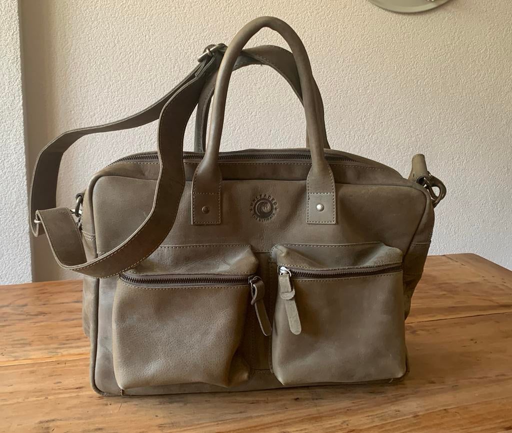 Lederen (weekend) tas, cowboytas, Sieraden, Tassen en Uiterlijk, Tassen | Reistassen en Weekendtassen, 40 tot 60 cm, 30 cm of meer