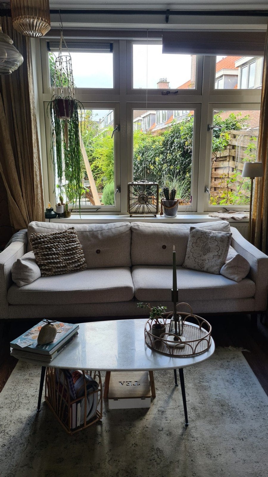 mooie scandinavische comfortabele VTwonen 2,5zits bank beige, Huis en Inrichting, Ophalen, Driepersoons, 75 tot 100 cm, Rechte bank