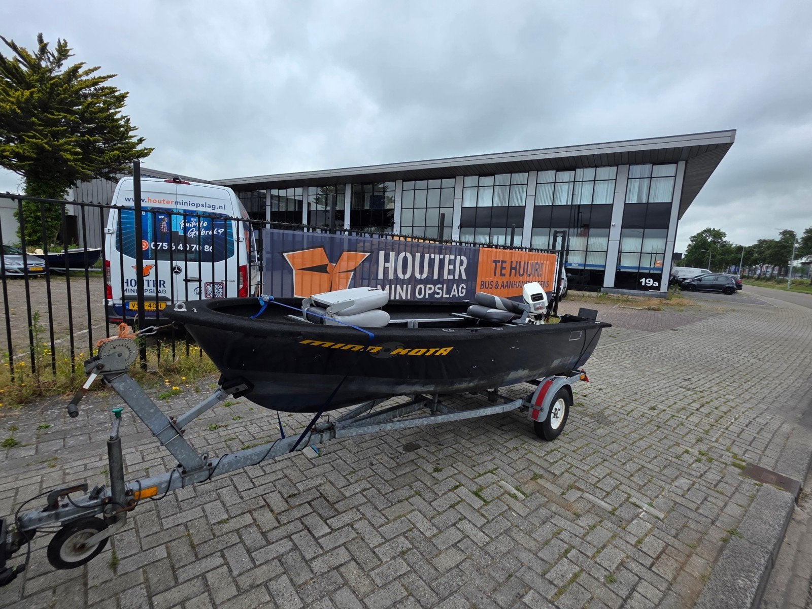 Minn Kota visboot met Johnson 6.0PK 2 takt buitenboordmotor, Overige merken, Gebruikt, Tot 10 pk, Aluminium