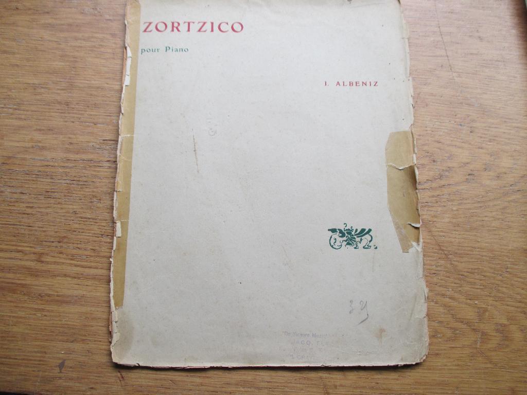 ALBENIZ - ZORTZICO - PIANO, Gebruikt, Klassiek, Ophalen of Verzenden, Artiest of Componist