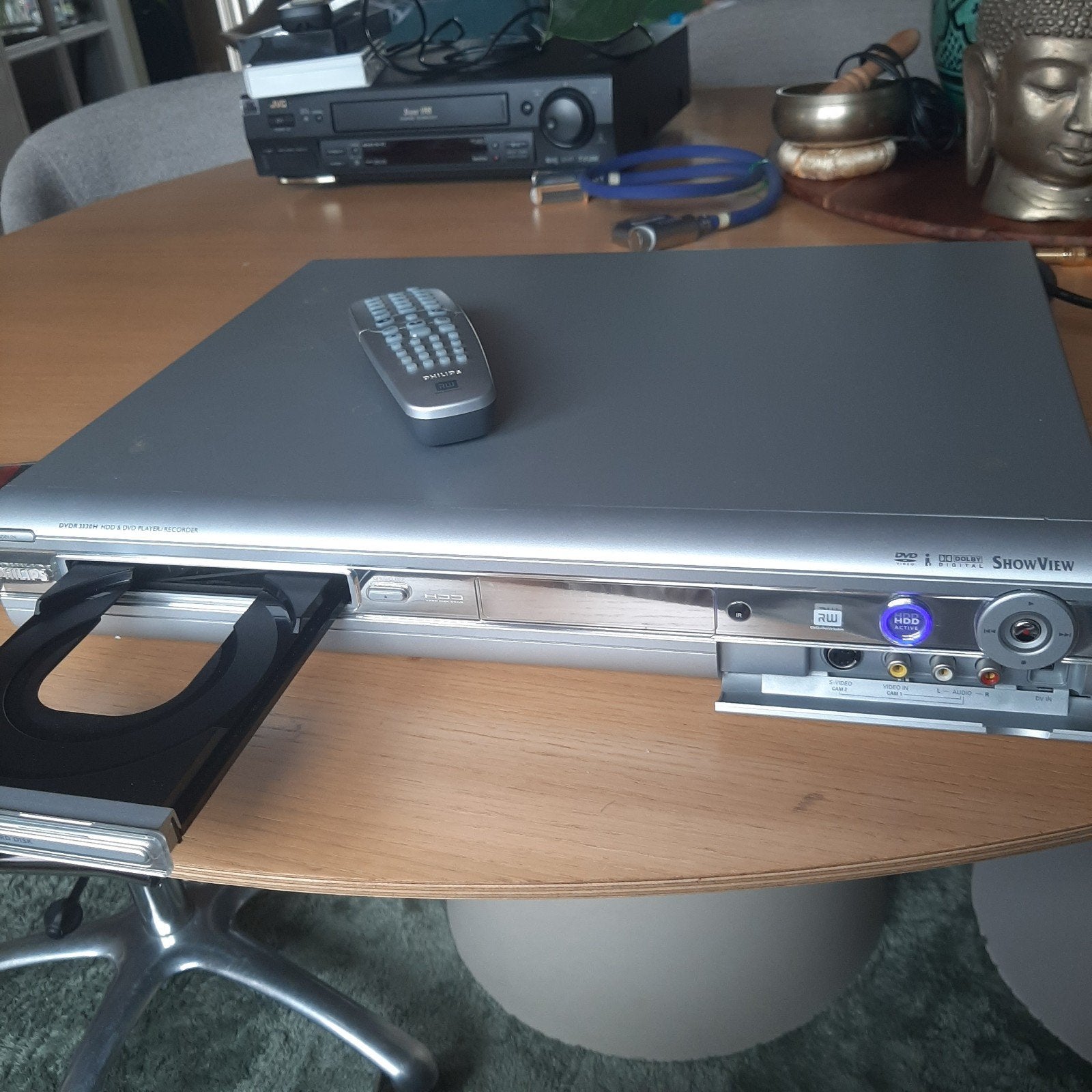 Philips DVDR 3330H dvd recorder/speler, Philips, Gebruikt, Met harddisk, Dvd-recorder