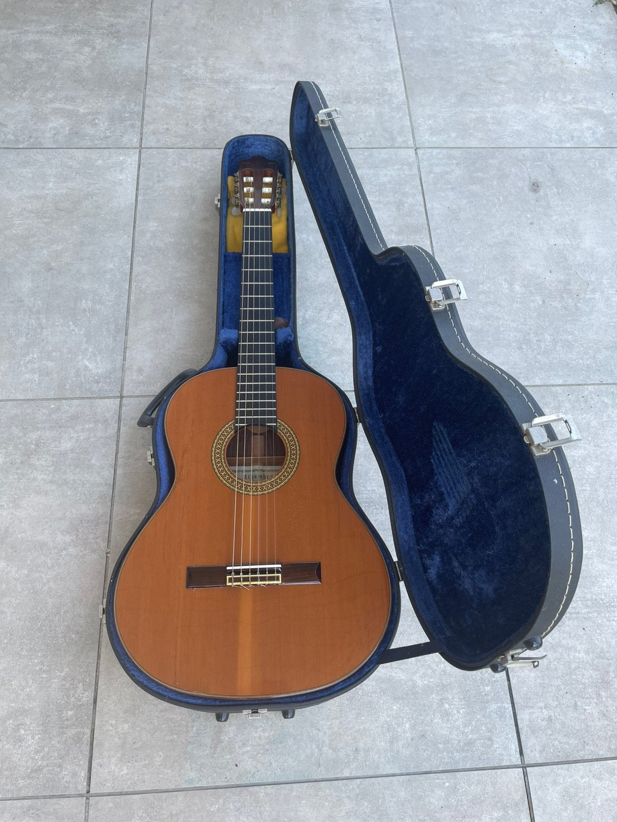 Alhambra 8C klassieke gitaar met case, Ophalen, Gebruikt, Klassieke of Spaanse gitaar, Met koffer