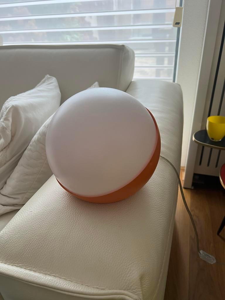 Retro Oranje Bol Tafellamp - Philips Design, Ophalen of Verzenden, Zo goed als nieuw, Modern, Minder dan 50 cm