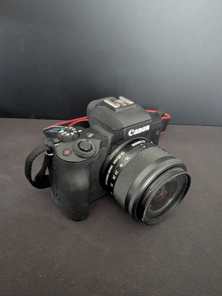 Canon EOS M50 Mark II + 15-45mm lens + Rode VideoMic GO, Audio, Tv en Foto, Fotocamera's Digitaal, Ophalen of Verzenden, Zo goed als nieuw
