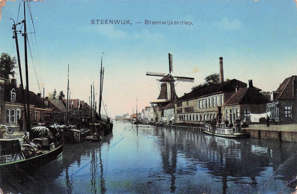 Steenwijk - MOLEN aan het Steenwijkerdiep NAUTA, Verzenden, Voor 1920, Ongelopen, Overijssel