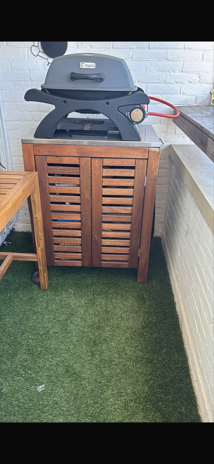Tepro Gasbarbecue met Houten Onderstel, Ophalen, Gebruikt
