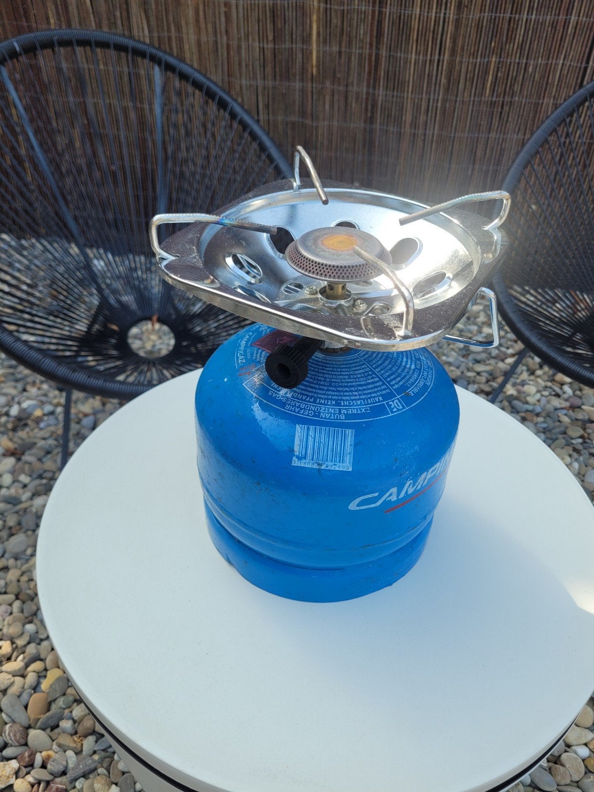 Campingaz gasbrander met gasfles, Ophalen, Gebruikt