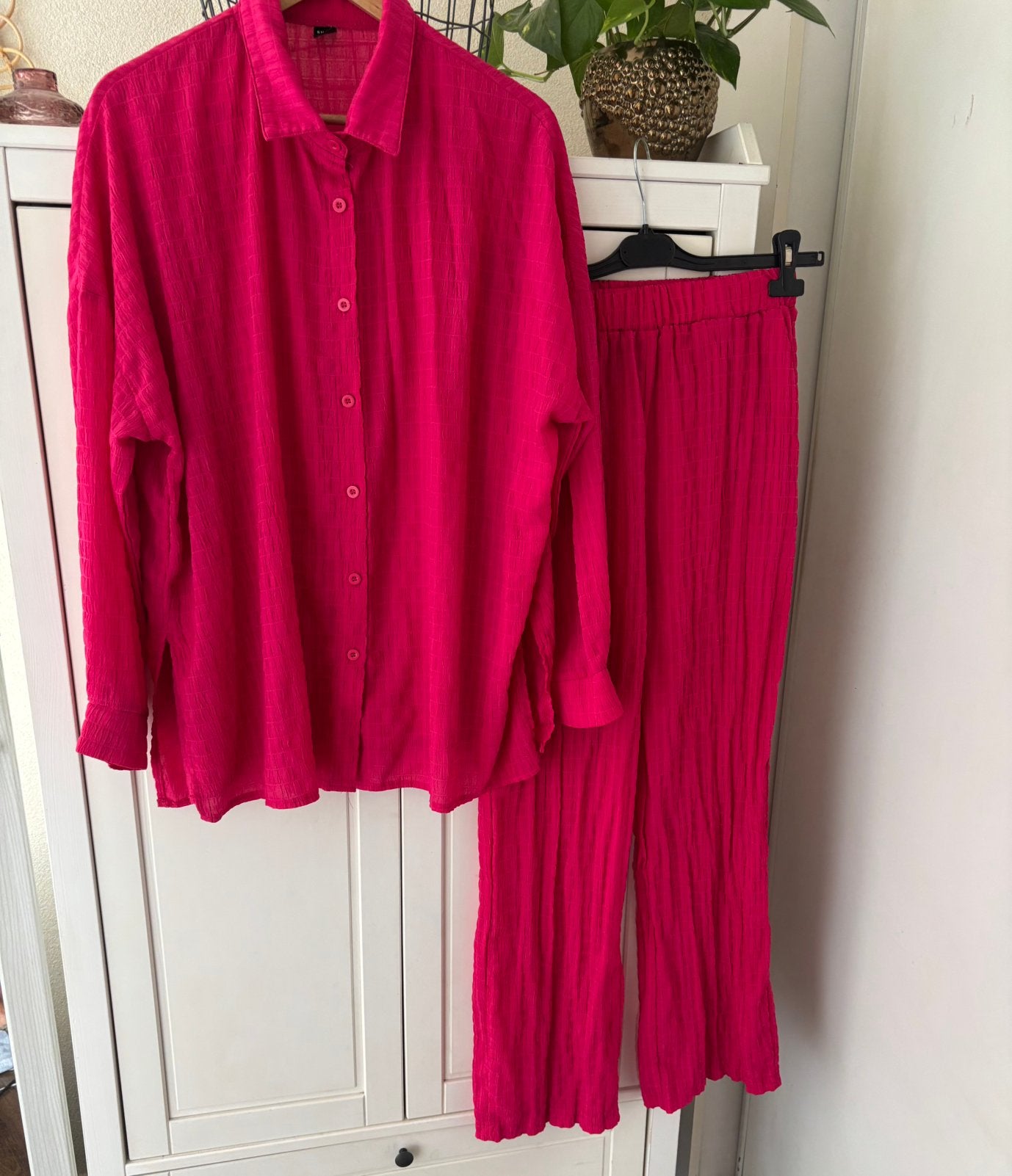 Shein co-ord set maat L, Ophalen of Verzenden, Zo goed als nieuw, Maat 42/44 (L), Roze