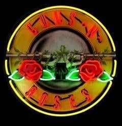 Guns n Roses neon licht reclame verlichting rock fan decor, Gebruikt, Lichtbak of (neon) lamp, Ophalen of Verzenden, Info@americansaleshop.nl