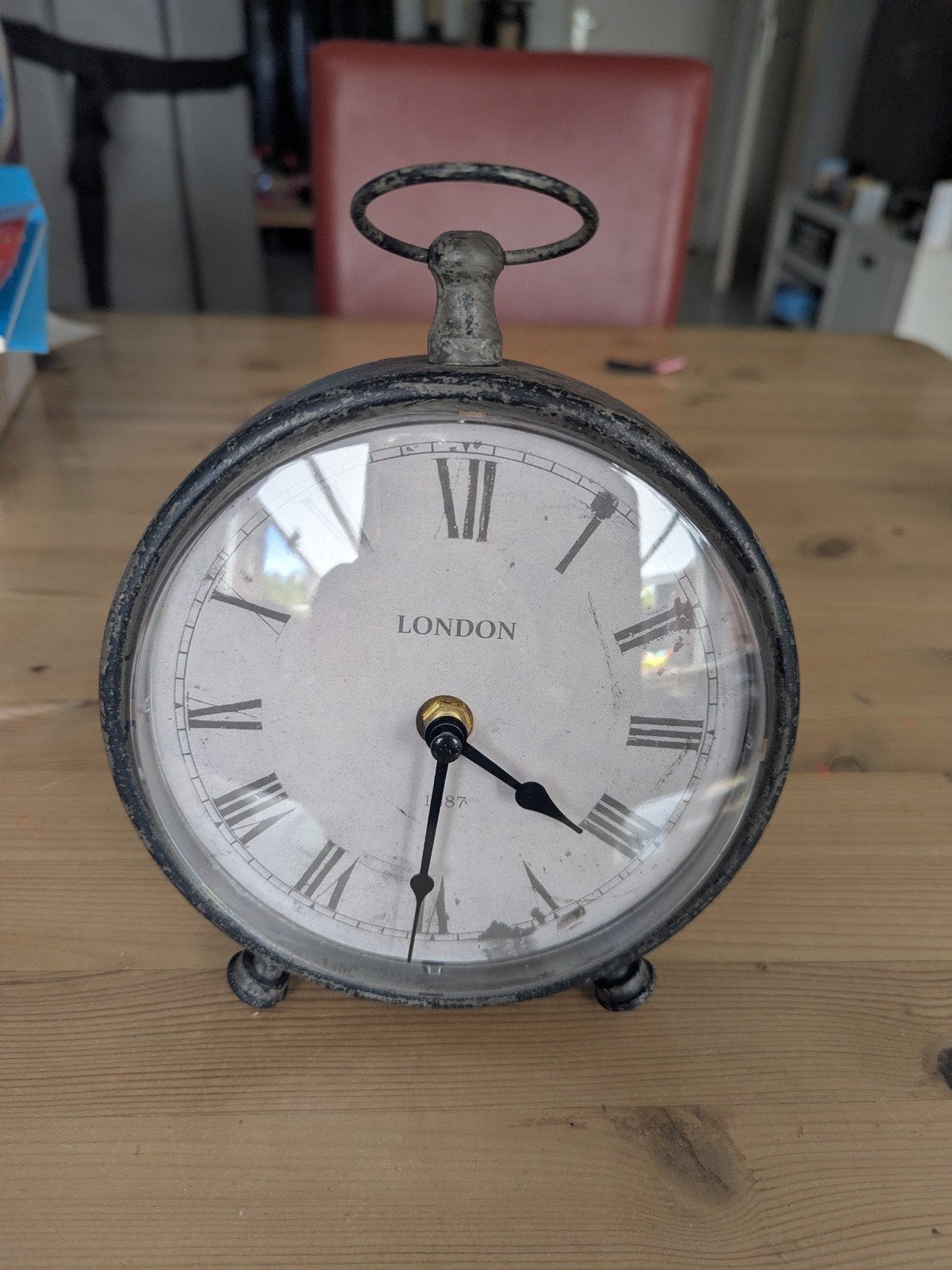Vintagestijl London Tafelklokje - 20 cm hoog, Ophalen, Vintage, Analoog, Werkt op batterijen