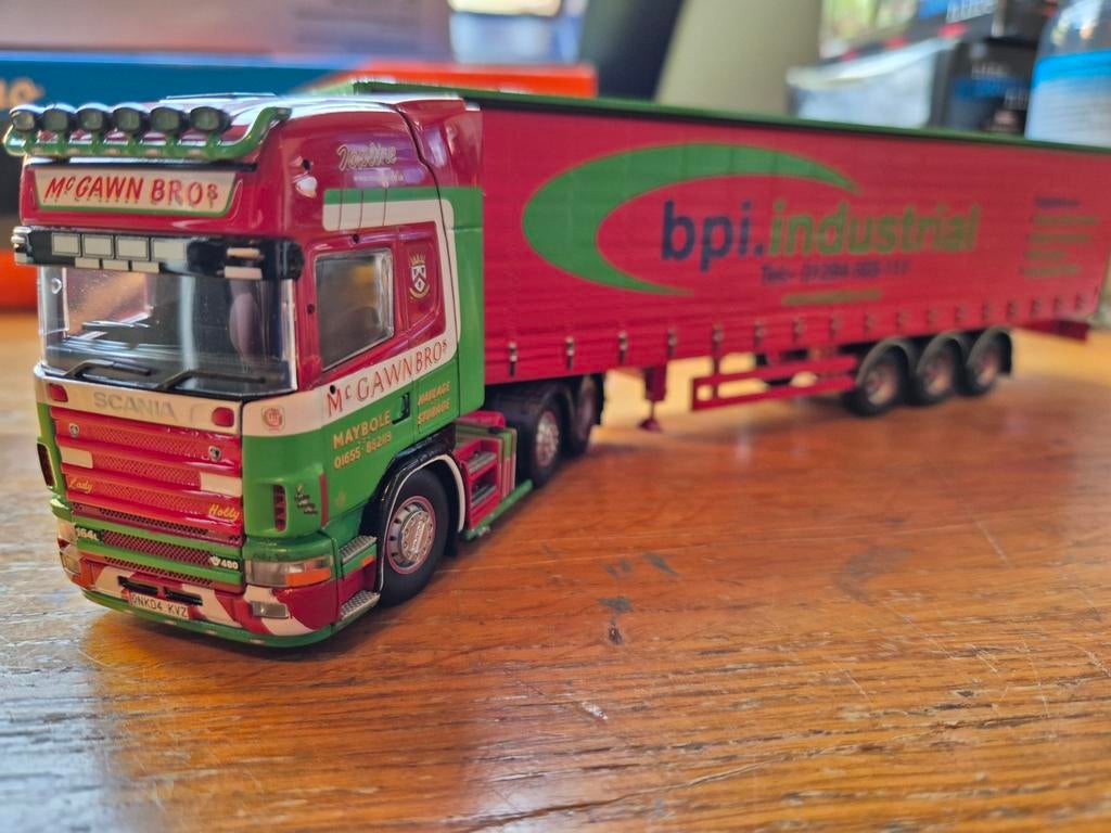 Tekno Scania R topline McGawn Bros bpi.industrial, Ophalen of Verzenden, Zo goed als nieuw, Bus of Vrachtwagen, Tekno