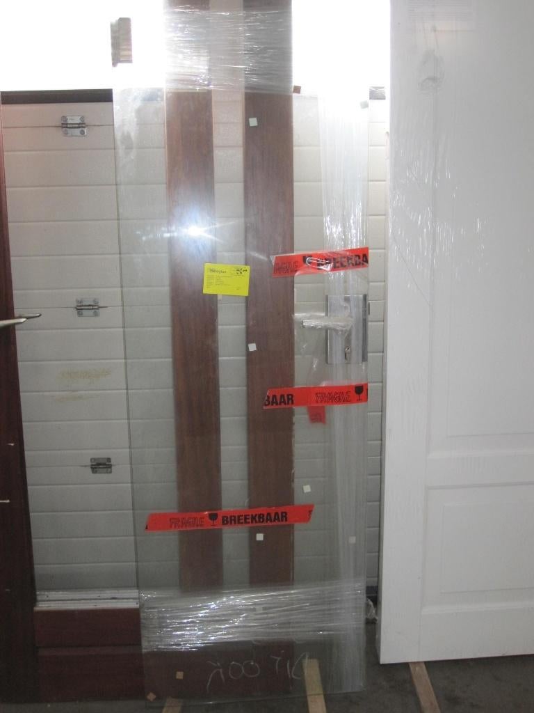 2 Hard glazen douche deuren ., Ophalen, Nieuw, Rvs, Douche