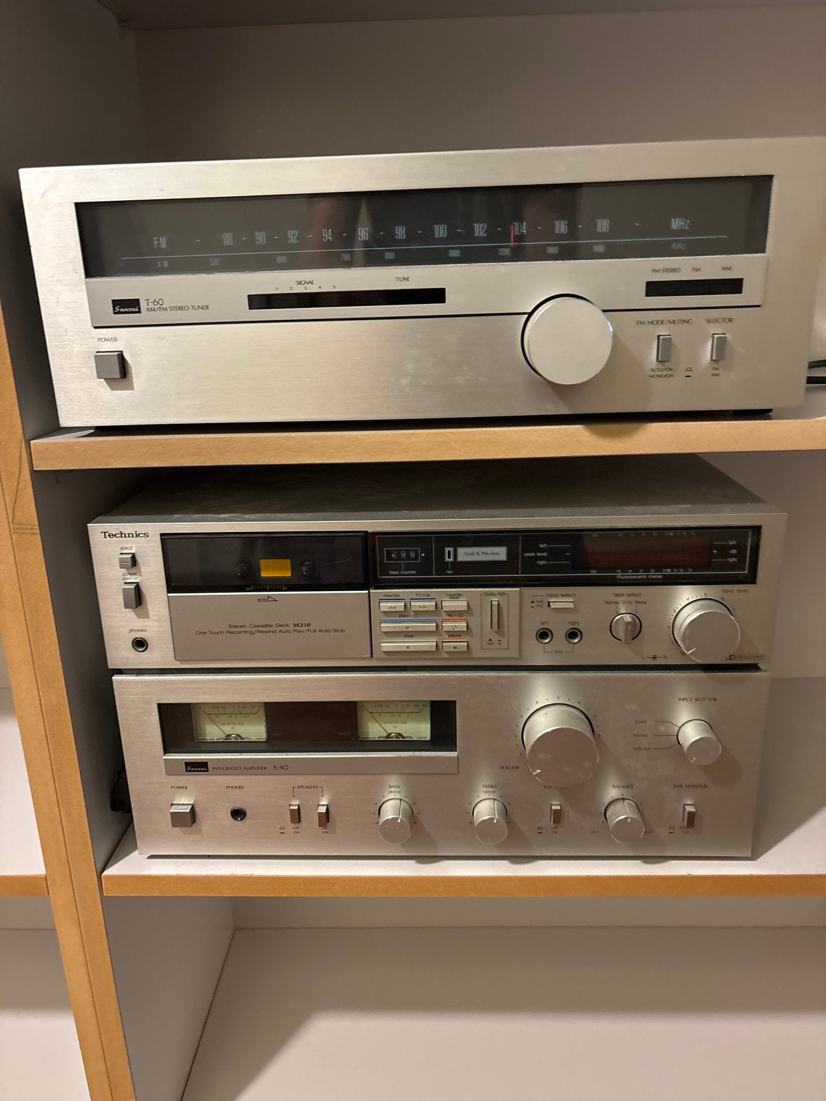 Technics & Sansui Hifi Set: Radio, Versterker, Cassettedeck, Gebruikt, Cassettedeck, Losse componenten, Ophalen