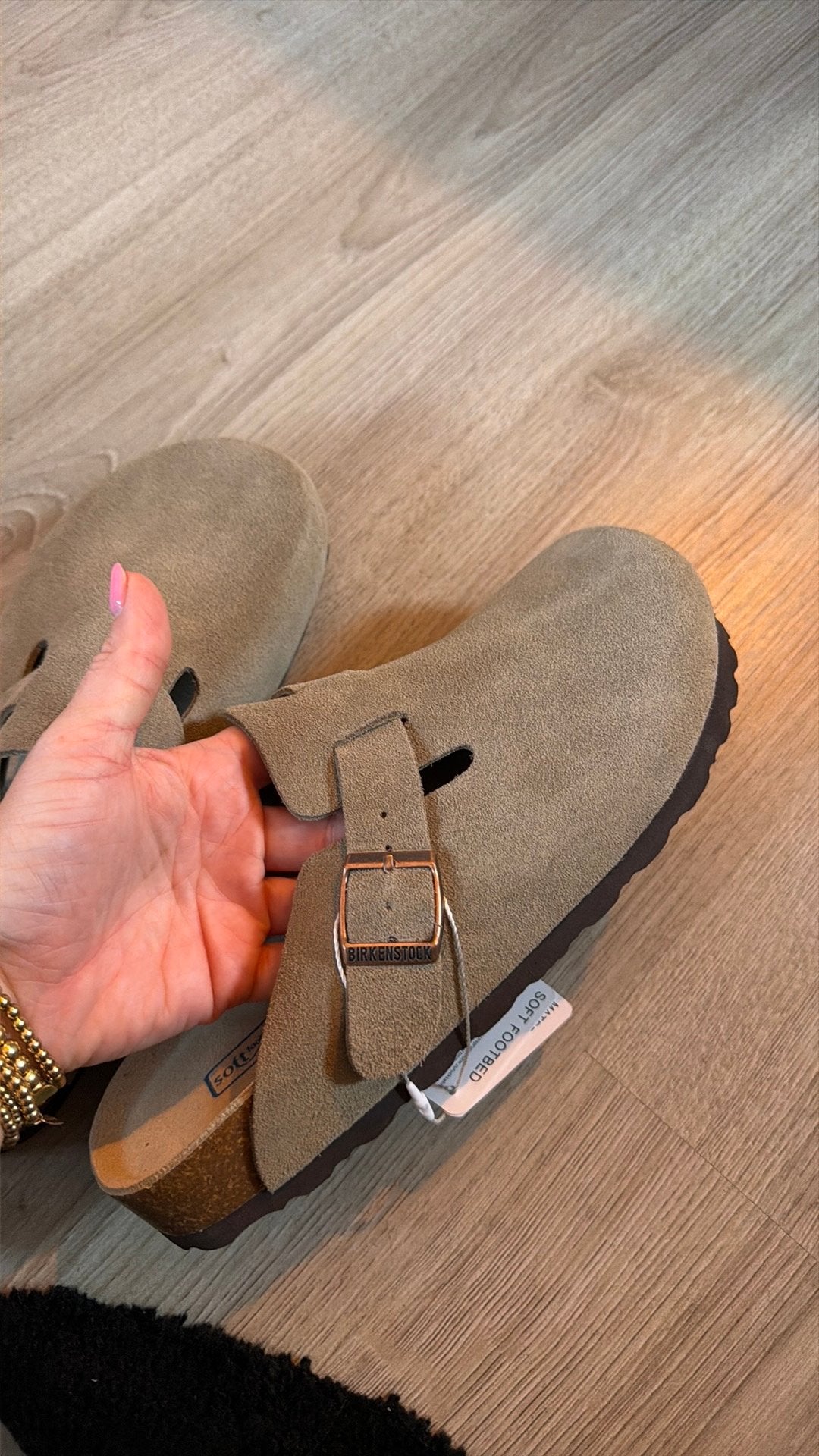 Birkenstock boston taupe maat 38, Kleding | Heren, Ophalen of Verzenden, Zo goed als nieuw, Overige kleuren