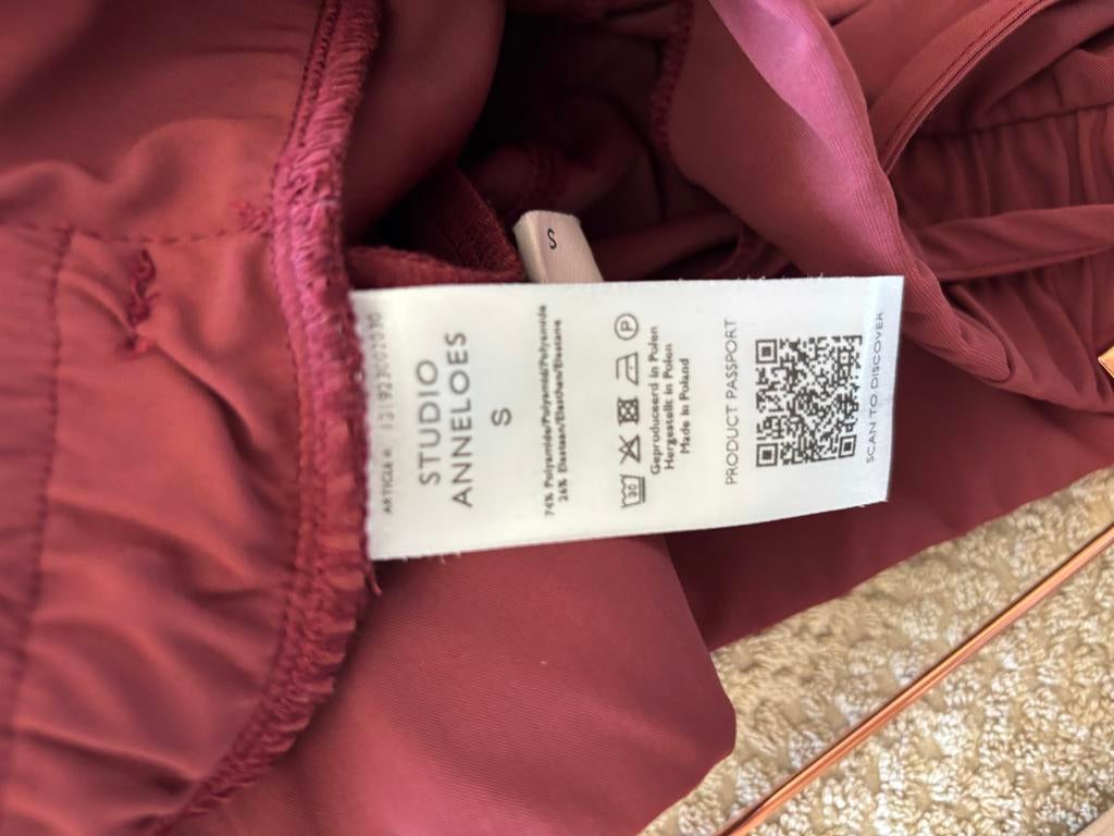 Studio Anneloes Flair Broek - Bordeauxrood met streep, Ophalen of Verzenden, Zo goed als nieuw, Maat 36 (S), Lang
