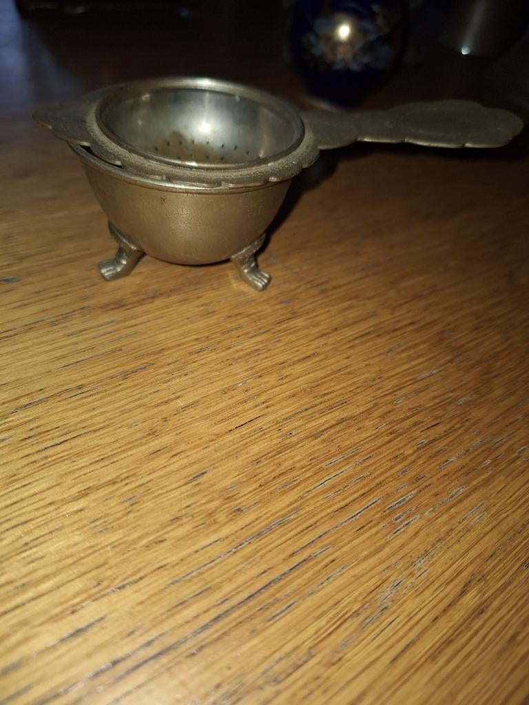 Antiek theezeefje met handvat, Ophalen of Verzenden