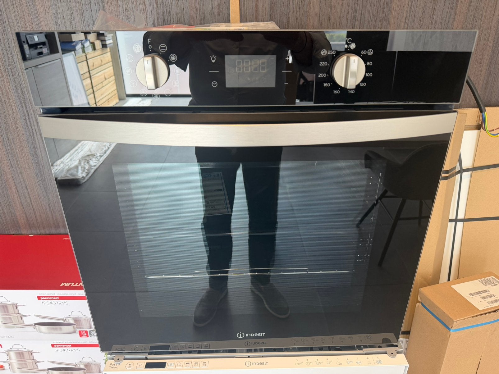 Hete lucht oven nis 59 showmodel nieuw met garantie, Witgoed en Apparatuur, Ovens, Ophalen, Zo goed als nieuw, Hete lucht