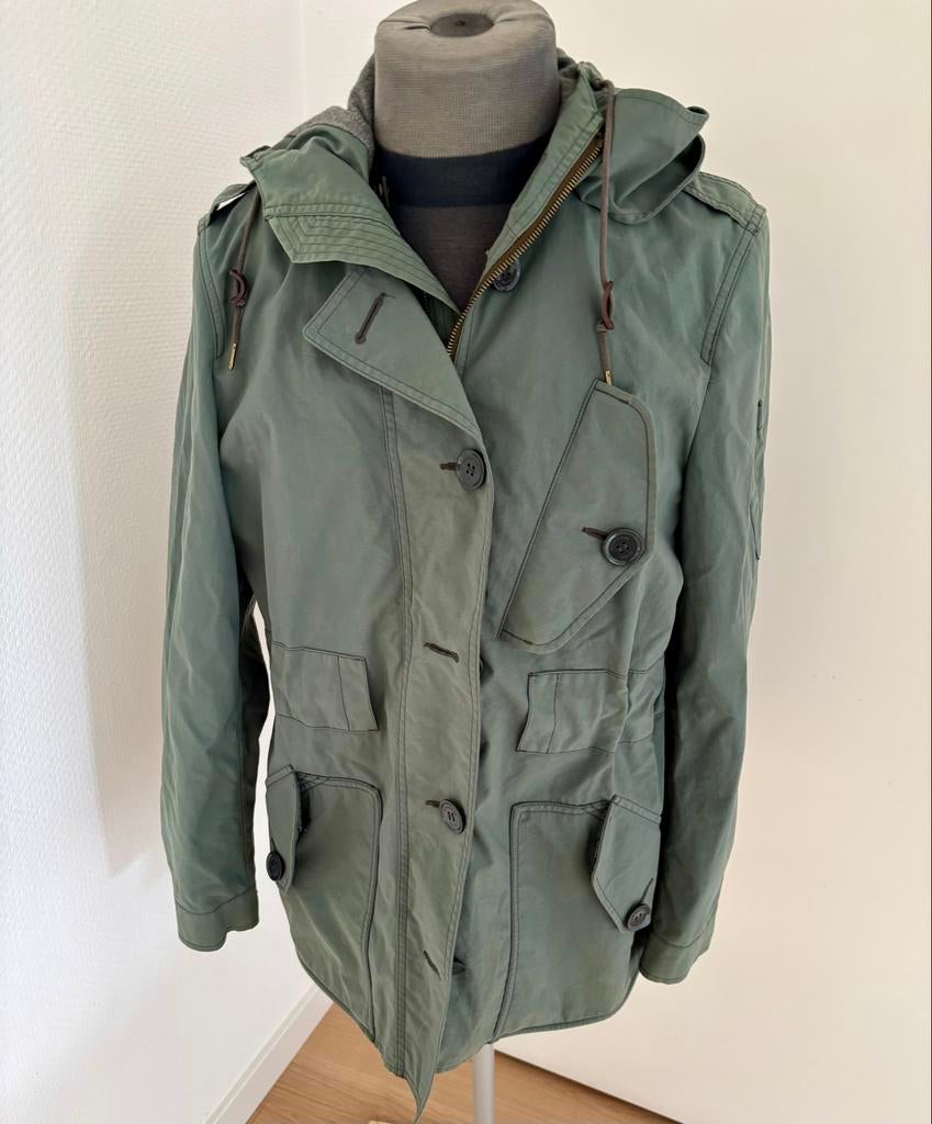 Groene jas met capuchon, Ophalen of Verzenden, Gedragen, Groen