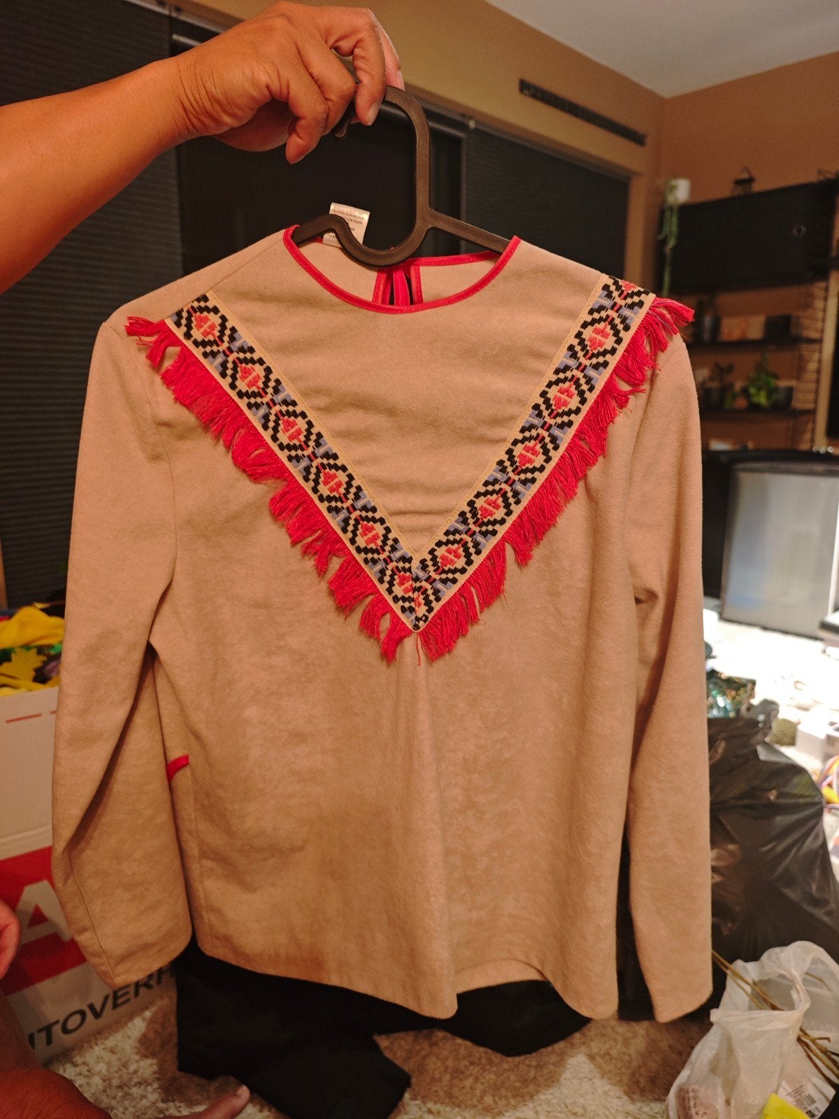 Indianen verkleed shirt, Ophalen of Verzenden, Zo goed als nieuw, 134 t/m 140, Jongen of Meisje