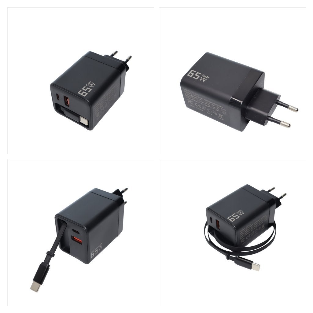 Nieuwe 65W USB-C lader met automatisch oprolbare kabel., Ophalen of Verzenden, Nieuw, Universeel